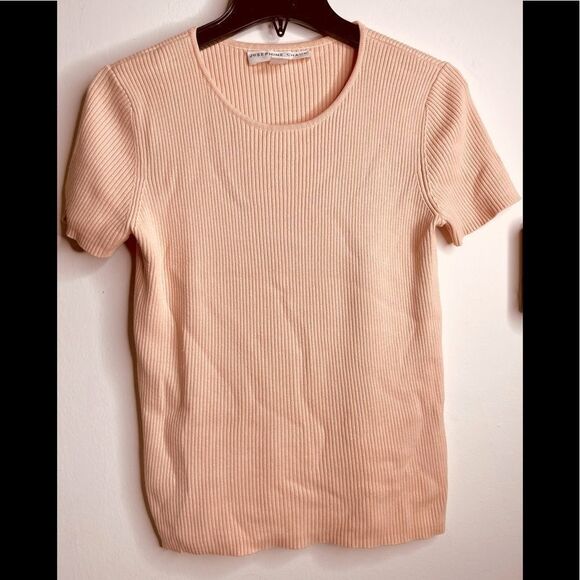 Josephine Chaus Short Sleeve ribbed Sweater top size small - Picture 1 of 10